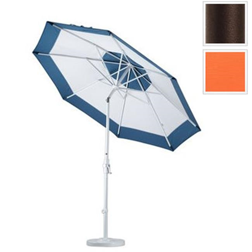 CALIFORNIA UMBRELLA  Gscu908117-5417 9 Ft. Aluminum Market Umbrella Collar Tilt - Bronze-Sunbrella-Tuscan