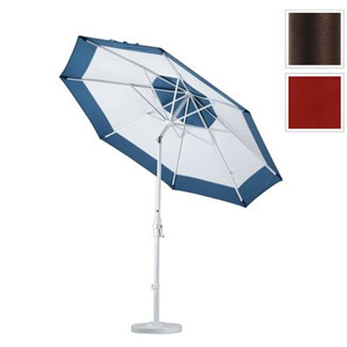 California Umbrella GSCU908117-5440 9 ft. Aluminum Market Umbrella Collar Tilt - Bronze-Sunbrella-Terracotta
