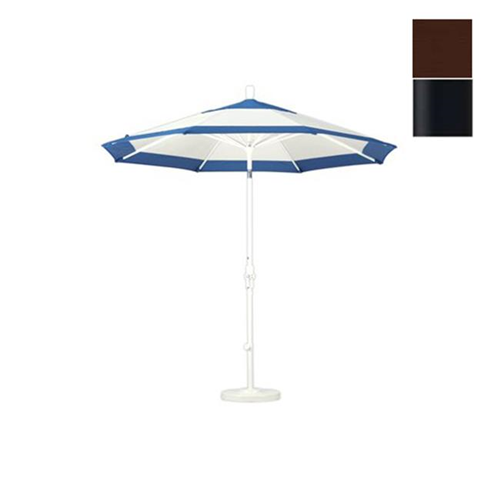 California Umbrella GSCU908302-5432 9 ft. Aluminum Market Umbrella Collar Tilt - Matted Black-Sunbrella-Bay Brown