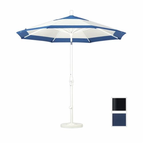 March Products GSCU908302-5439 9 ft. Aluminum Market Umbrella Collar Tilt - Matted Black - Sunbrella - Navy