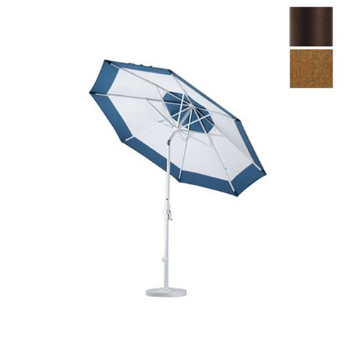 CALIFORNIA UMBRELLA  Gscu908117-5488 9 Ft. Aluminum Market Umbrella Collar Tilt - Bronze-Sunbrella-Canvas Teak
