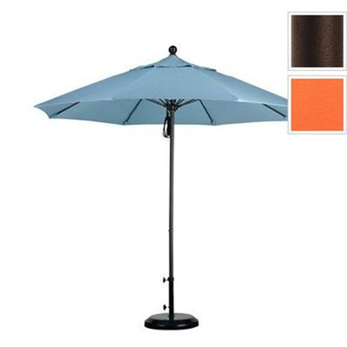 Produits de mars ALTO908117-5417 9&nbsp;pi. Parasol ouvert en fibre de verre Pulley - Bronze et Sunbrella-toscan