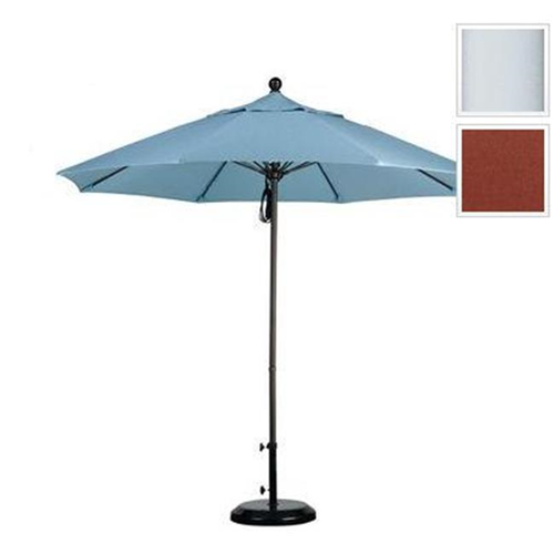 MARCH PRODUCTS  Alto908170-5407 9 Ft. Fiberglass Pulley Open Market Umbrella - Matted And Sunbrella-Henna In White