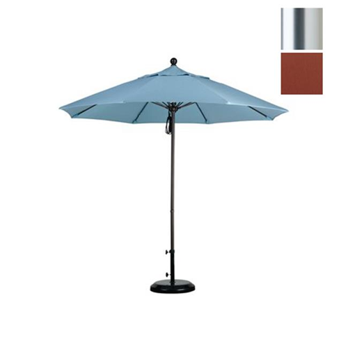 CALIFORNIA UMBRELLA  Alto908002-5407 9 Ft. Fiberglass Market Umbrella Pulley Open S Anodized-Sunbrella-Henna