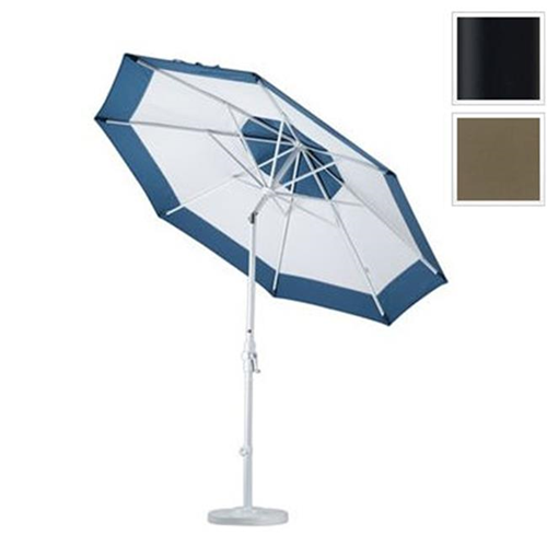 California Umbrella GSCU908302-5425 9 ft. Aluminum Market Umbrella Collar Tilt - Matted Black-Sunbrella-Cocoa