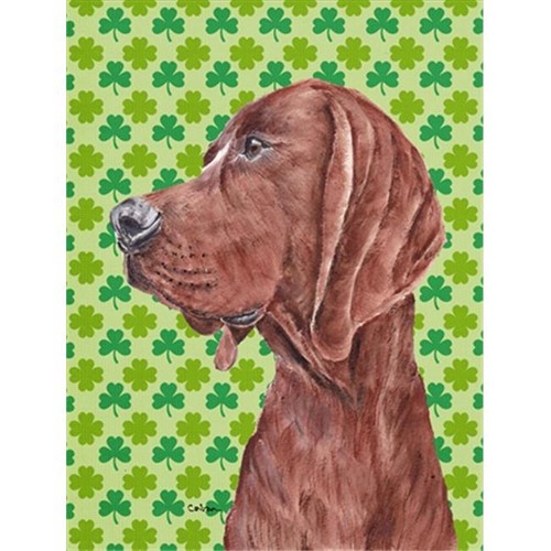 Carolines Treasures SC9731GF Redbone Coonhound Lucky Shamrock St. Patricks Day Flag taille du jardin