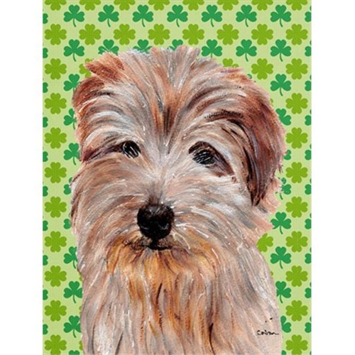 Carolines Treasures SC9736GF Norfolk Terrier Lucky Shamrock St. Patricks Day Flag Garden Size