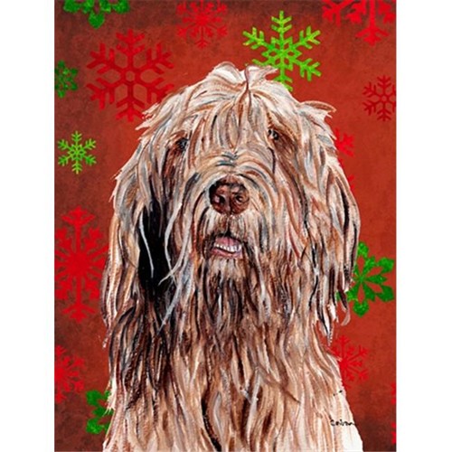 Carolines Treasures SC9757GF Otterhound Red Snowflakes Holiday Flag Garden Size