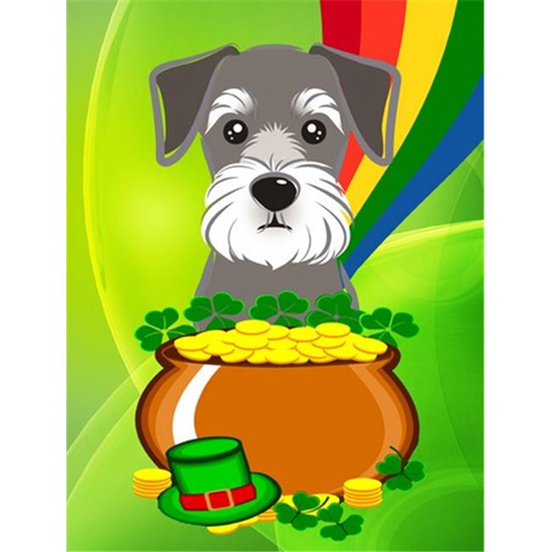 Carolines Treasures BB1950GF Schnauzer St. Patricks Day Flag Garden