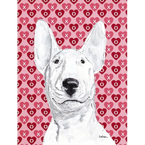 Carolines Treasures SC9562GF Bull Terrier St-Valentin Love Flag Garden Size