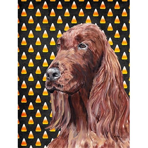 Carolines Treasures SC9524GF Irish Setter Halloween Candy Corn Flag Garden taille