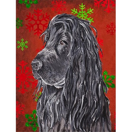 Carolines Treasures SC9583GF French Cocker Spaniel Red Snowflake Flake Flag Garden taille