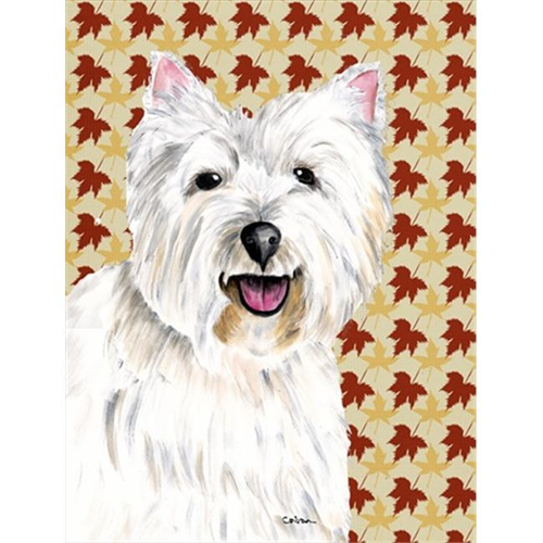 Carolines Treasures SC9210GF 15 x 15 po. Drapeau d'automne Westie, format du jardin