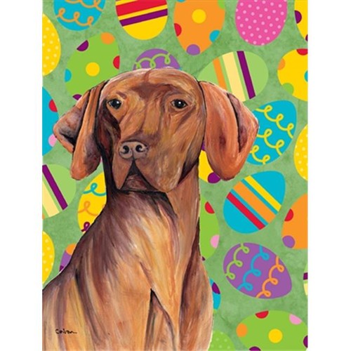 Carolines Treasures SC9458GF 11 x 15 in. Vizsla Easter Eggtravaganza Garden Size Flag