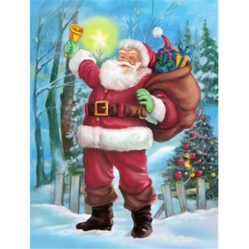 CAROLINES TREASURES  Aph5001Gf Christmas Santa Rining The Bell Flag Garden Size