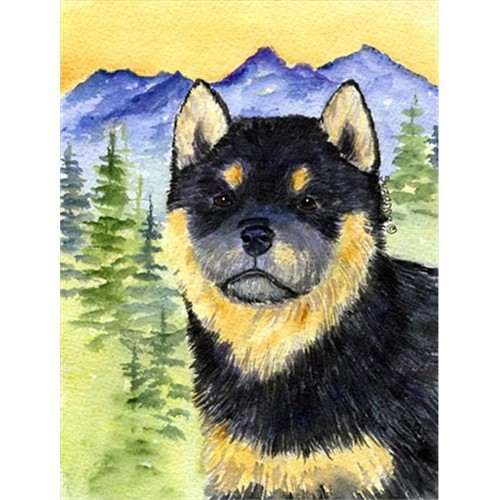 Carolines Treasures SS8274CHF Shiba Inu, drapeau sur toile, maison, 28 x 40 po.