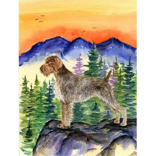 Carolines Treasures SS8226CHF German Wirehaired Pointer Canvas Flag - House Size 28 x 40 in.