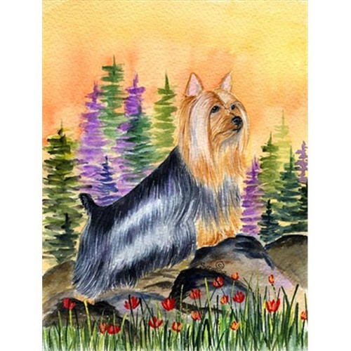 Carolines Treasures SS8262CHF Silky Terrier Canvas Flag - House Size 28 x 40 in.