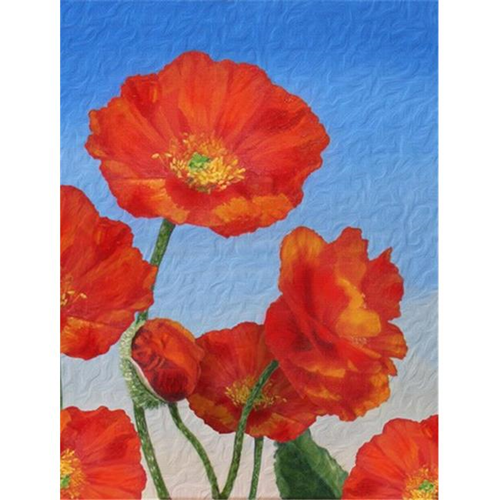 Carolines Treasures JOS0273CHF Poppies by Sinead Jones Flag Canvas House Size