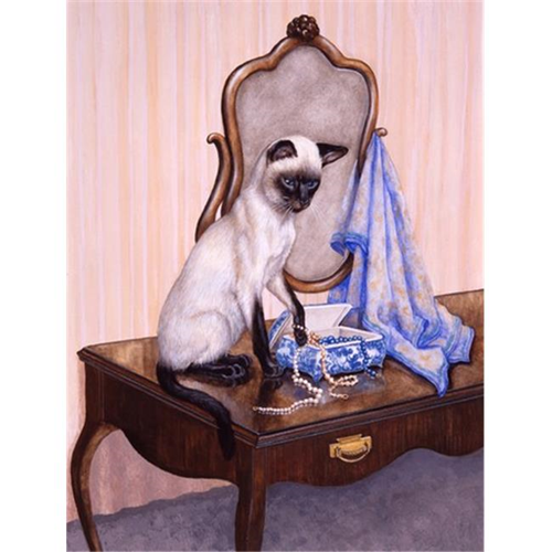 Carolines Treasures BDBA0242CHF On the Dresser Siamese Cat Flag Canvas House Size