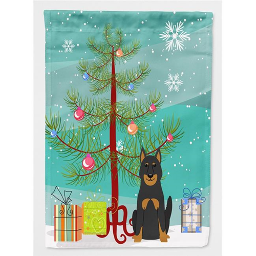 Carolines Treasures BB4205CHF Merry Christmas Tree Beauce Shepherd Dog Flag Canvas House Size