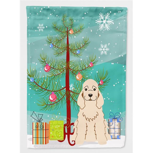 Carolines trésors BB4219CHF Merry Christmas Tree cocker drapeau de la maison en toile