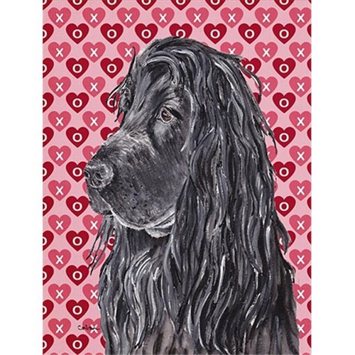 Carolines Treasures SC9555CHF English Cocker Spaniel Valentines Love Flag Canvas House Size