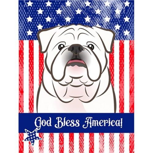 Carolines Treasures BB2150CHF White English Bulldog Canvas House Flag