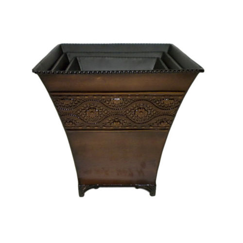 CheungsRattan 4764-3 Tapered Metal Planter Set of 3