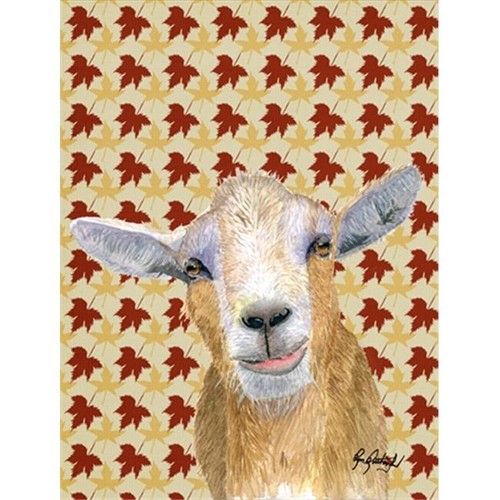 Carolines Treasures RDR3027CHF Fall Leaves Goat Flag Canvas House Size