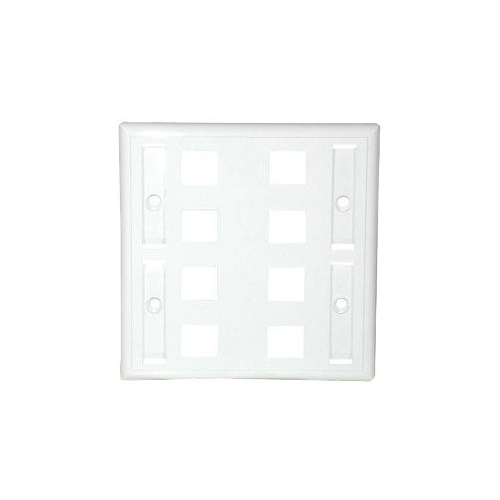C2G  8 Socket Keystone Network/multimedia Faceplate