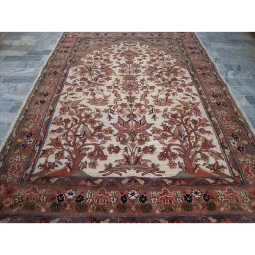 Bird Love Tree Life Exclusive Designed Area Rug Hand Knotted Silk Wool Carpet'