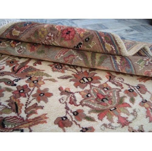 Bird Love Tree Life Exclusive Designed Area Rug Hand Knotted Silk Wool Carpet'