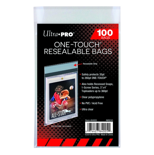 Ultra Pro One Touch Resealable Bags 35 pt - 180 pt.