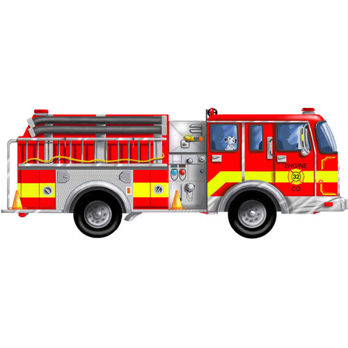 LIGHTS CAMERA  Interaction Lci436 Floor Puzzle Giant Fire Truck
