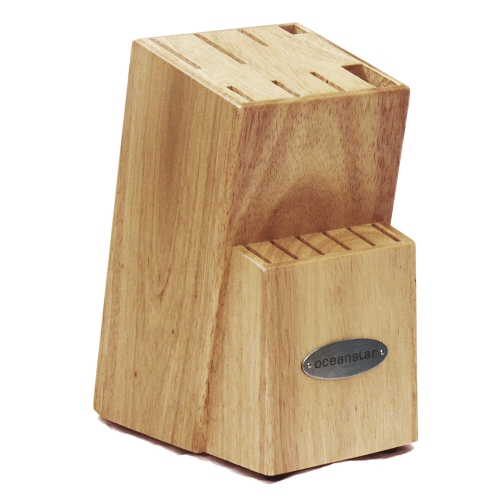 Oceanstar KS1187 Traditional 15-Piece Knife Set with Block Natural