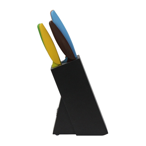 Oceanstar KS1217 6-Piece Non-Stick Coating knife set with Block Elegant Black