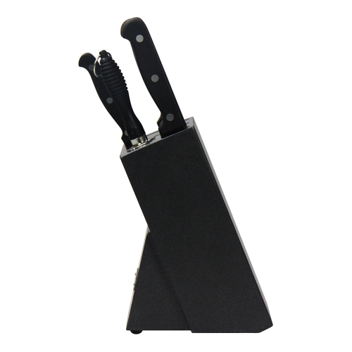 Oceanstar KS1200 Contemporary 6-Piece Knife Set with Block Elegant Black