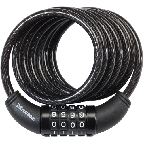 MASTER LOCK  Company 8114D Quantum 8 Set-Your-Own Combination Cable Lock 6Ftx.31In In Black