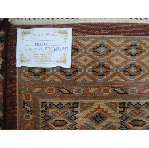 Dark Red Lovely Jaldar Ivory Touch Exclusive Hand Knotted Soft Runner Rug'