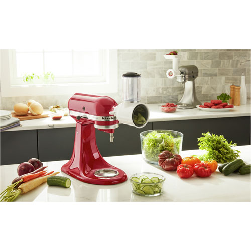 Accessoire de Trancheuse de légumes pour KitchenAid Robot Pâtissier, Râpe à  Fromage, Râpe à Légumes avec 3 Lames en Acier Inoxydable, COFUN Accessoire