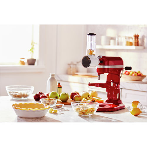 Accessoire de Trancheuse de légumes pour KitchenAid Robot Pâtissier, Râpe à  Fromage, Râpe à Légumes avec 3 Lames en Acier Inoxydable, COFUN Accessoire