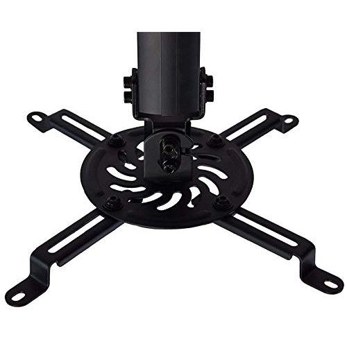Duramex Projector Mount - Universal Telescope extendable Ceiling Bracket LCD DLP 15 Degree Tilt 360° Swivel 50lbs Black...