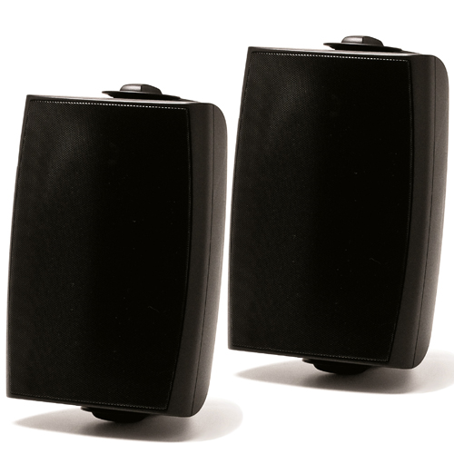 PROLOGUE  " 8"" 140W Outdoor-Indoor Speakers Pair 8 Ohms Or 70V With Wall Mounting Brackets Black"