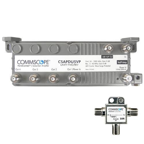 HomeConnect Commscope CSAPDU5VPI Passive VoIP 5 Way Splitter Amplifier