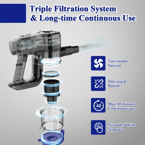 YOMA Cordless Bagless Stick Vacuum