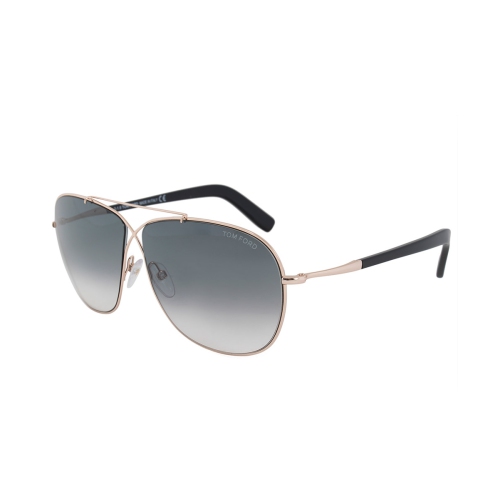 Tom Ford April Pilot Sunglasses FT0393 28P 61 | Gold Frame | Grey Gradient  Lenses | Best Buy Canada