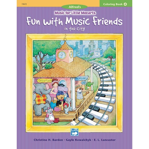 Alfred 00-19672 Music for Little Mozarts- Coloring Book 4- Fun with Music Friends in the City - Music Book