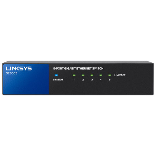 Commutateur métallique à 5 ports Gigabit SE3005 de Linksys