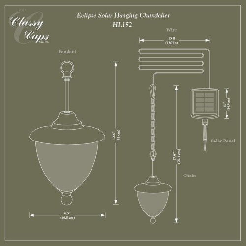 Classy Caps Eclipse Solar Hanging Chandelier HL152